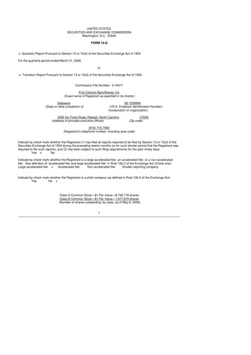 Vorschaubild First Citizens BancShares
 10-Q Quartalsbericht  