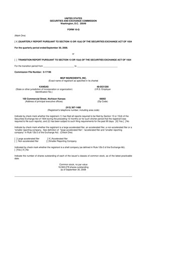 Thumbnail MGP Ingredients 10-Q Quarterly Report FY 