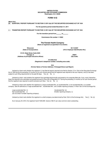 Vorschaubild Veru 10-Q Quartalsbericht 2012 