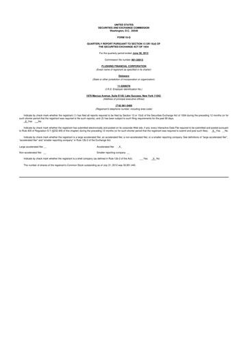 Thumbnail Flushing Financial Corp 10-Q Quarterly Report FY2012 