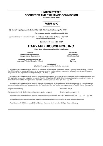 Thumbnail Harvard Bioscience 10-Q Quarterly Report FY2013 