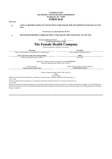 Thumbnail Veru 10-K Annual Report 2013