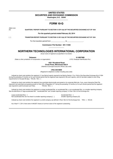 Thumbnail Northern Technologies International 10-Q Quarterly Report FY2013 