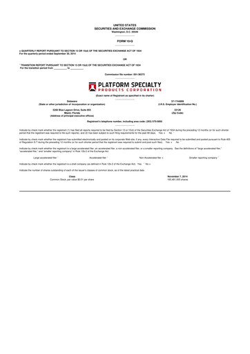 Thumbnail Element Solutions 10-Q Quarterly Report FY2014 