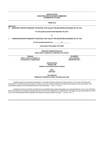 Thumbnail Protara Therapeutics 10-Q Quarterly Report FY2014 