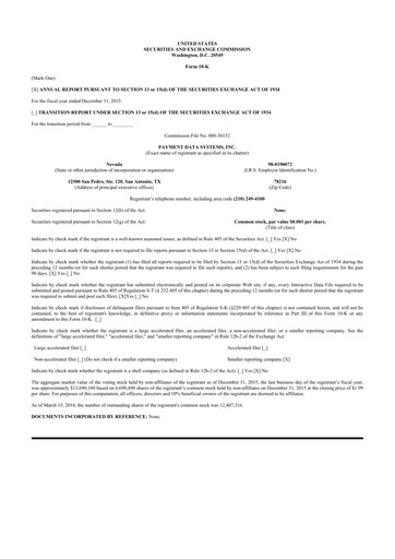 Thumbnail Usio 10-K Annual Report 2015