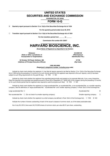 Thumbnail Harvard Bioscience 10-Q Quarterly Report FY2016 