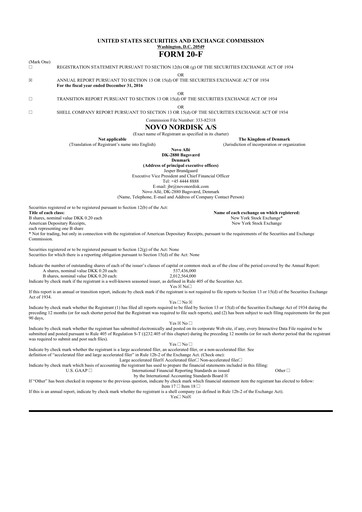 Thumbnail Novo Nordisk 20-F Annual Report 