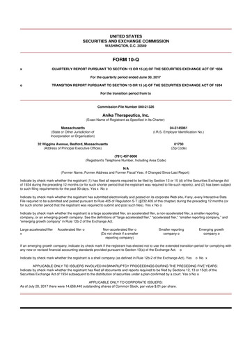 Thumbnail Anika Therapeutics 10-Q Quarterly Report FY2017 