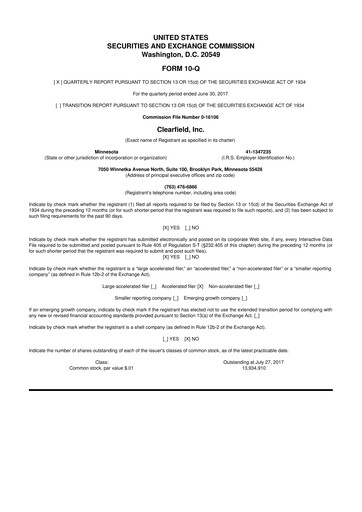 Thumbnail Clearfield 10-Q Quarterly Report FY2017 