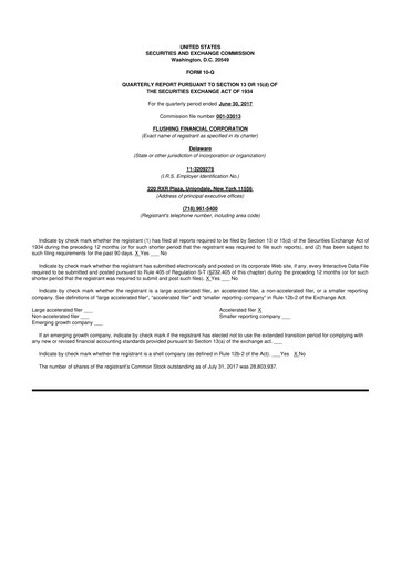 Thumbnail Flushing Financial Corp 10-Q Quarterly Report FY2017 