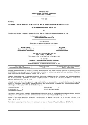 Miniature Grace Therapeutics 10-Q Rapport trimestriel 2021 