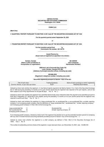 Miniature Grace Therapeutics 10-Q Rapport trimestriel 2021 