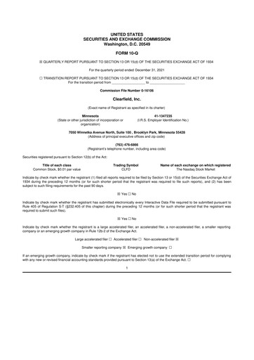 Thumbnail Clearfield 10-Q Quarterly Report FY2022 