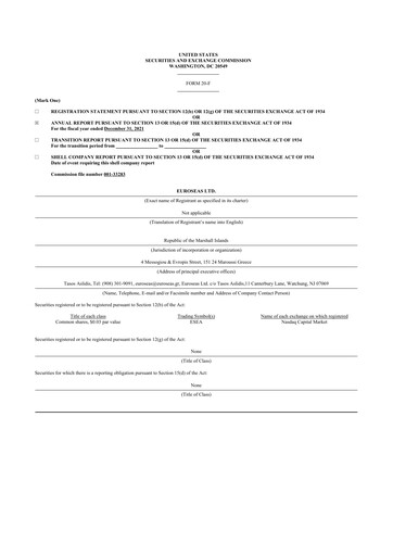 Thumbnail Euroseas 20-F Annual Report 2021