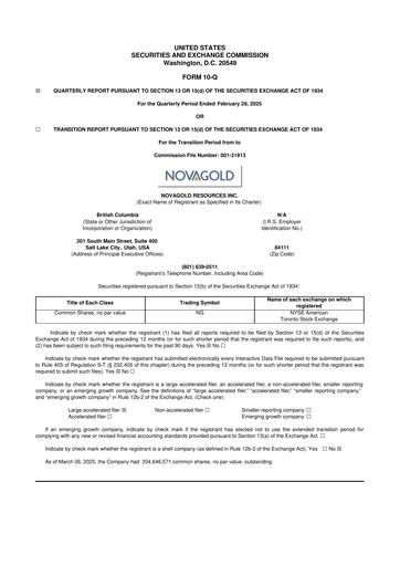 Thumbnail NovaGold Resources
 10-Q Quarterly Report FY2025 