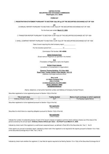 Thumbnail Portage Biotech 20-F Annual Report 