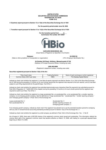 Thumbnail Harvard Bioscience 10-Q Quarterly Report FY2026 