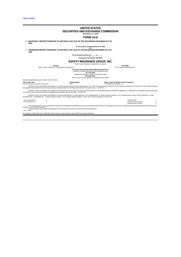 Thumbnail Safety Insurance
 10-Q Quarterly Report FY2026 