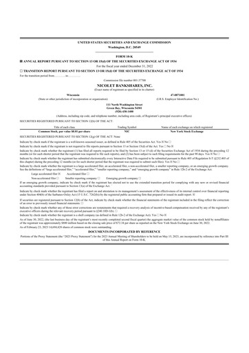 Thumbnail Nicolet Bankshares 10-K Annual Report 2022