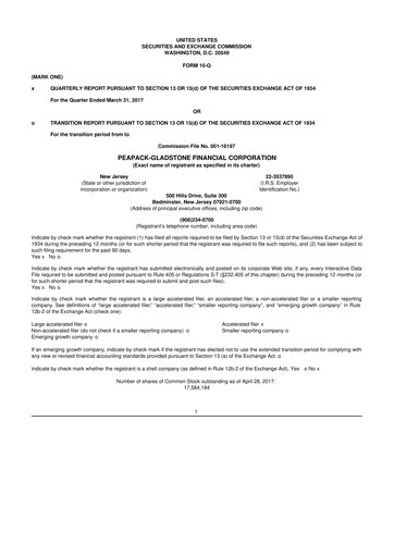 Thumbnail Peapack-Gladstone Financial 10-Q Quarterly Report FY2017 