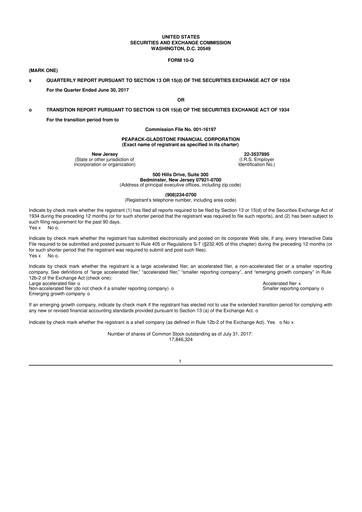 Thumbnail Peapack-Gladstone Financial 10-Q Quarterly Report FY2017 