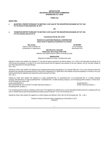 Thumbnail Peapack-Gladstone Financial 10-Q Quarterly Report FY2017 