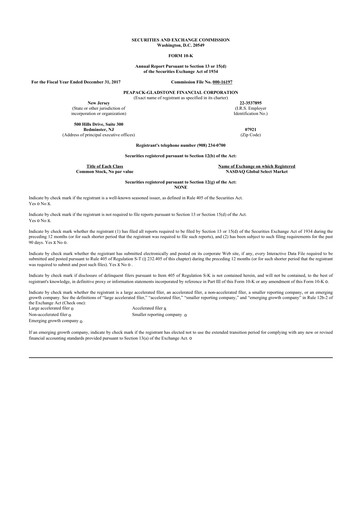 Miniature Peapack-Gladstone Financial 10-K Rapport annuel 2017