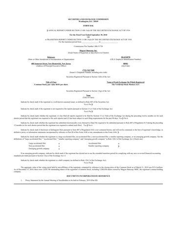 Thumbnail Magyar Bancorp 10-K Annual Report 2018