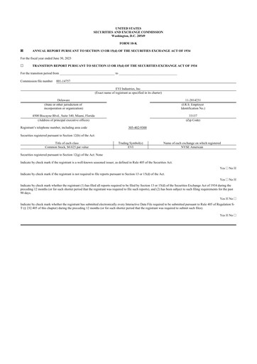 Miniature EVI Industries 10-K Rapport annuel 2023