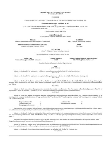 Thumbnail Magyar Bancorp 10-K Annual Report 2023