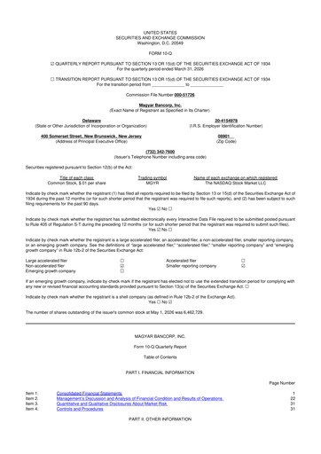 Thumbnail Magyar Bancorp 10-Q Quarterly Report FY2026 