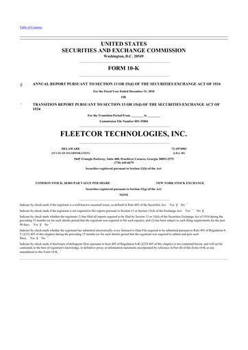 Thumbnail Corpay 10-K Annual Report 2018