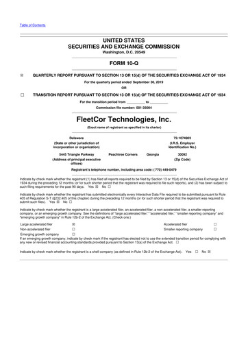 Thumbnail Corpay 10-Q Quarterly Report FY2019 