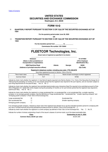 Thumbnail Corpay 10-Q Quarterly Report FY2020 