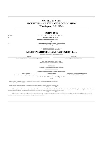 Thumbnail Martin Midstream Partners 10-K Annual Report 2024