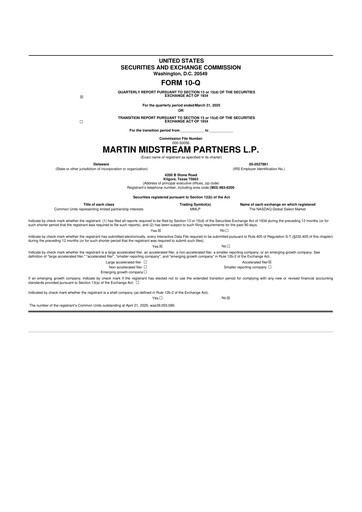Thumbnail Martin Midstream Partners 10-Q Quarterly Report FY2025 