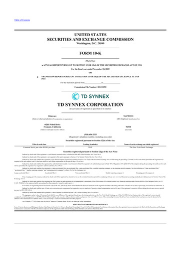 Thumbnail TD Synnex 10-K Annual Report 2023