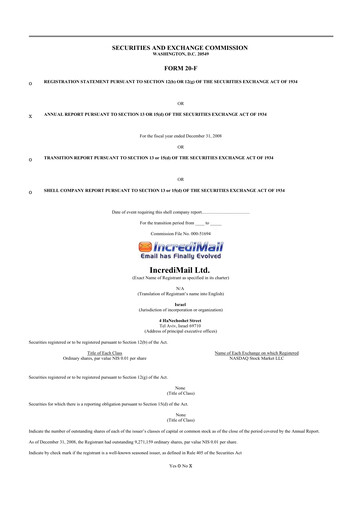 Thumbnail Perion Network 20-F Annual Report 