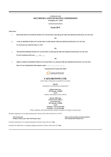 Thumbnail Caesarstone
 20-F Annual Report 2017