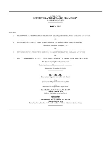 Thumbnail InMode 20-F Annual Report 2022