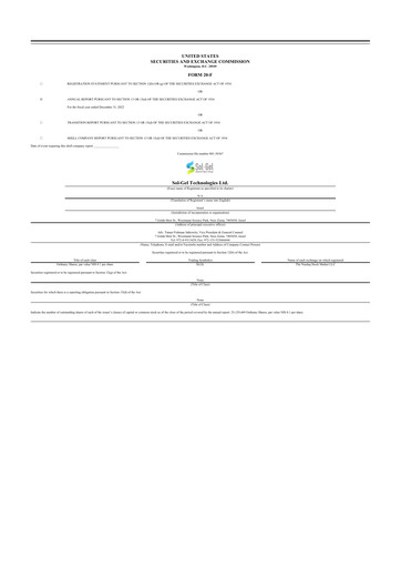 Thumbnail Sol-Gel Technologies 20-F Annual Report 2022