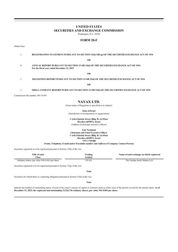 Thumbnail Nayax 20-F Annual Report 2023