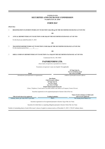 Thumbnail PainReform 20-F Annual Report 2023