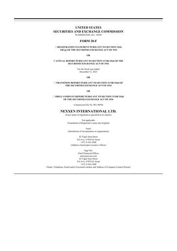 Thumbnail Nexxen 20-F Annual Report 2023