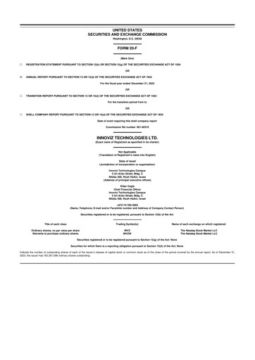 Thumbnail Innoviz Technologies 20-F Annual Report 2023