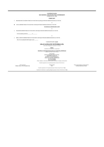 Thumbnail Gilat Satellite Networks 20-F Annual Report 2023