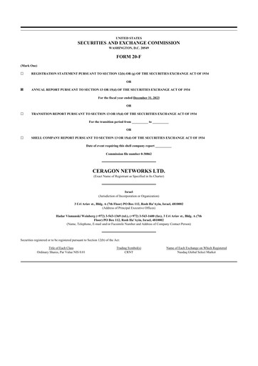 Thumbnail Ceragon Networks 20-F Annual Report 2023