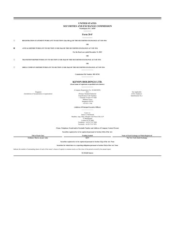 Thumbnail Kenon Holdings 20-F Annual Report 2023