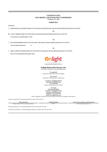 Thumbnail Enlight Renewable Energy 20-F Annual Report 2023